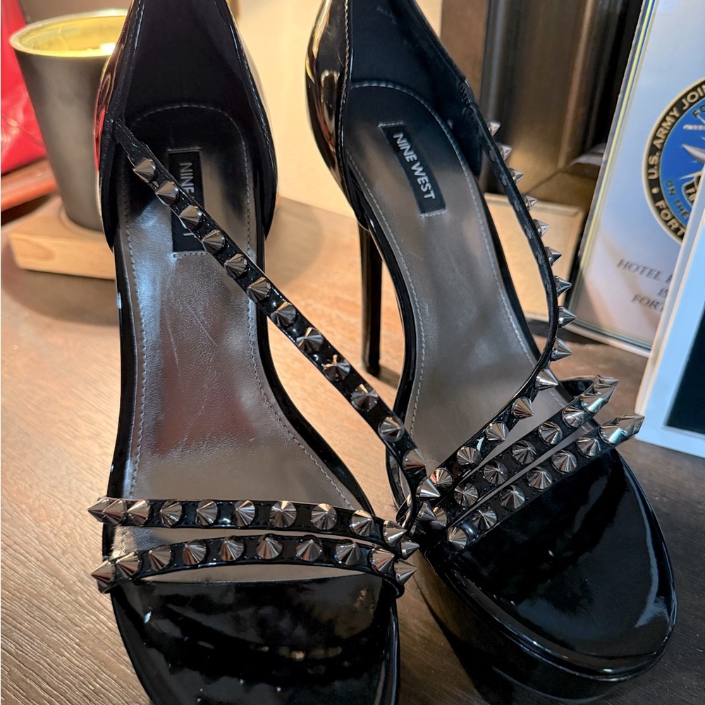 Nine West Black Studded Heels